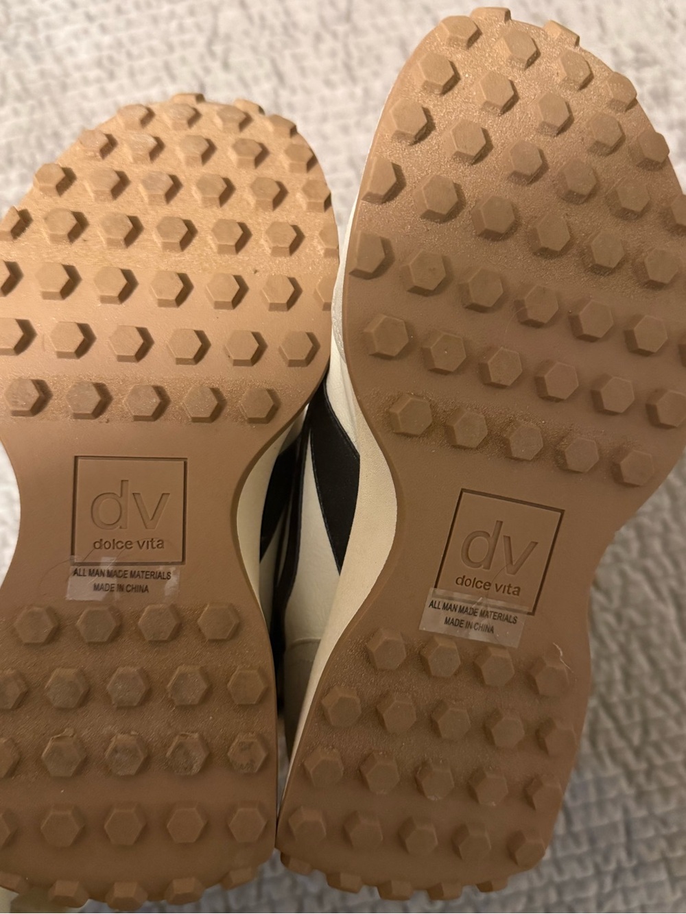 Dolce Vita White, Black and Gray Platform Sneakers - Picture 4 of 4